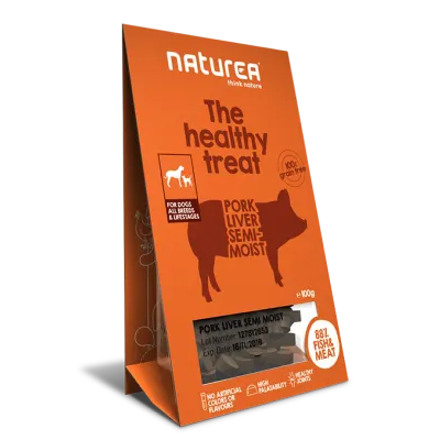 Naturea Healthy Treat Pork Liver For Dogs all Breeds & Lifestages 100g EXP: 07/2026