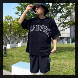 ✨長谷川Nautica Japan短袖 字母刺繡圓領短袖T恤 男女同款