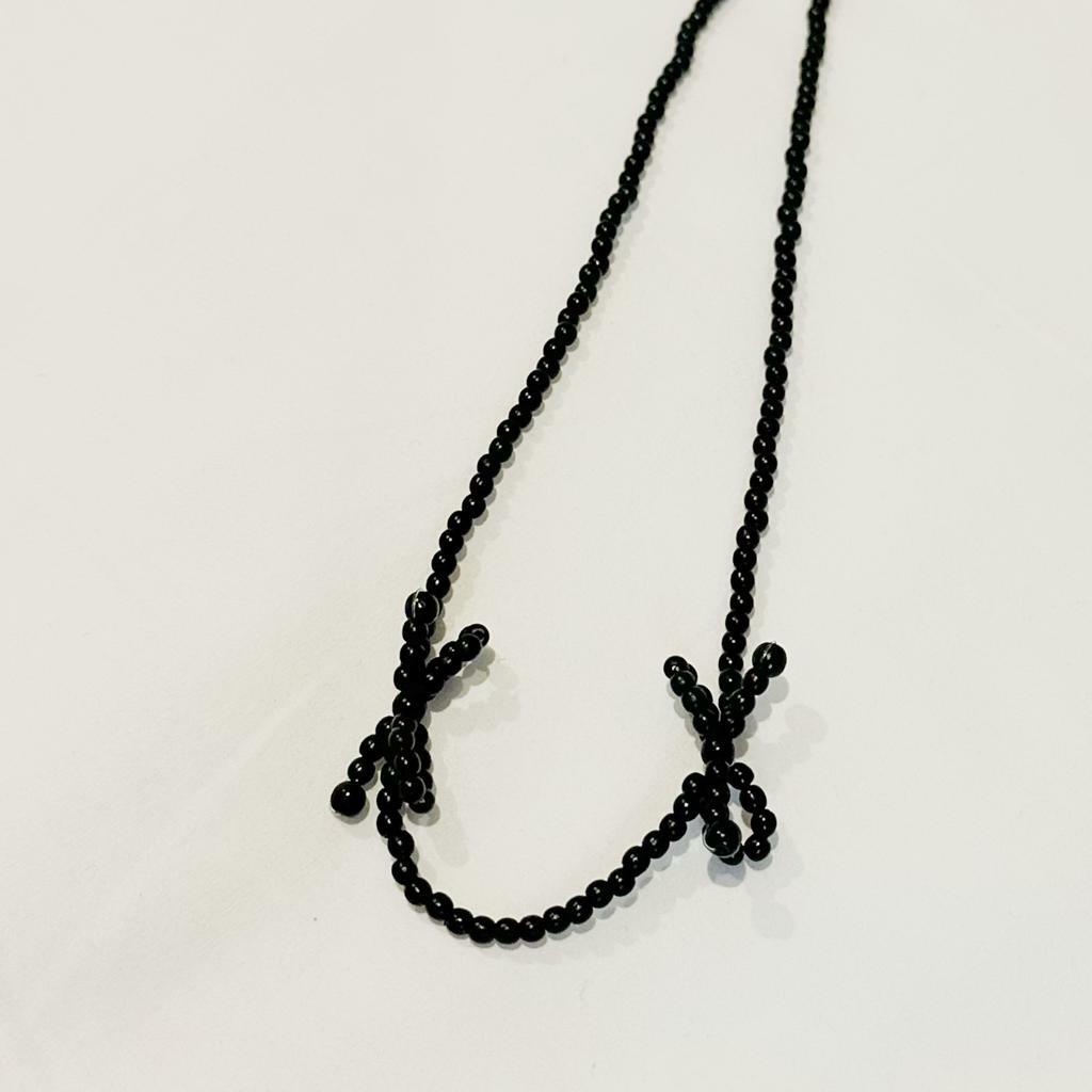 雙蝴蝶珠珠可調頸鏈