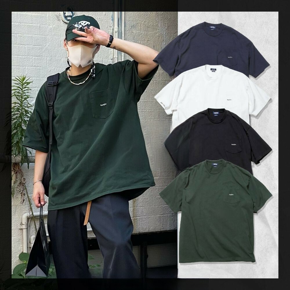 最新❤️NAUTICA短袖 natuica小字母簡約口袋款nautica長谷川刺繡短袖T恤 短袖