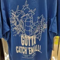 [S] ADLV POKEMON GYARADOS SHORT SLEEVE T-SHIRT,BLUE, ADLV23SS-SSPKGR-BLU (SAV175)