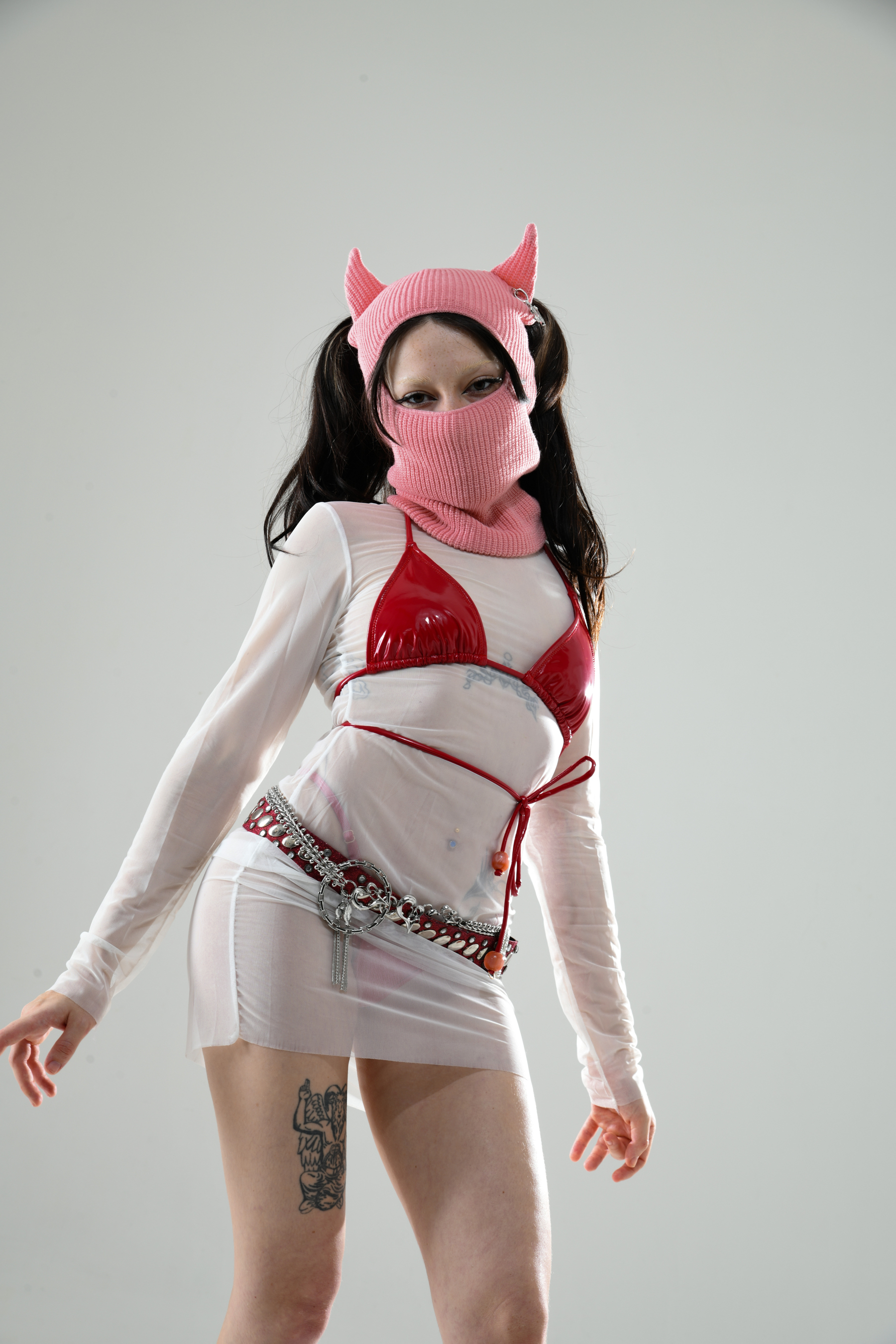 Cherry Vinyl Bikini Top RED