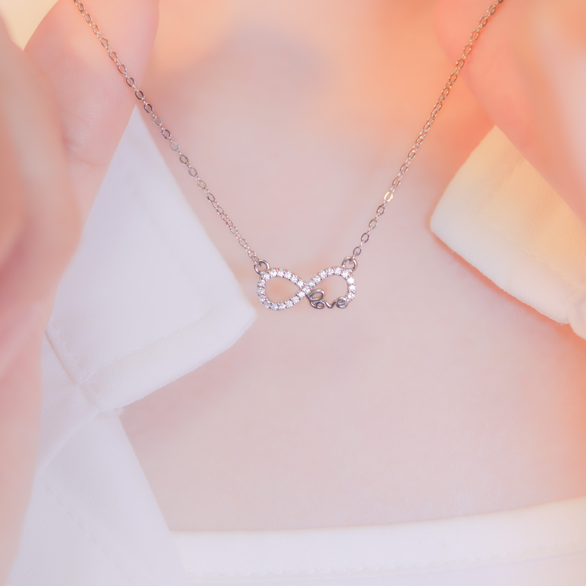 | 925 Silver・White Gold・Rose Gold | Forever Lasting Love Necklace（Silver / Rose Gold） | NE0744 |