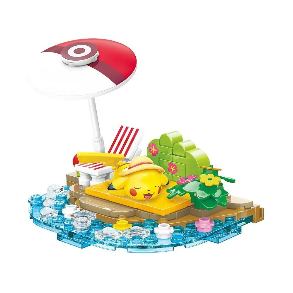 Qman 寶可夢小場景積木 比卡超的日光浴