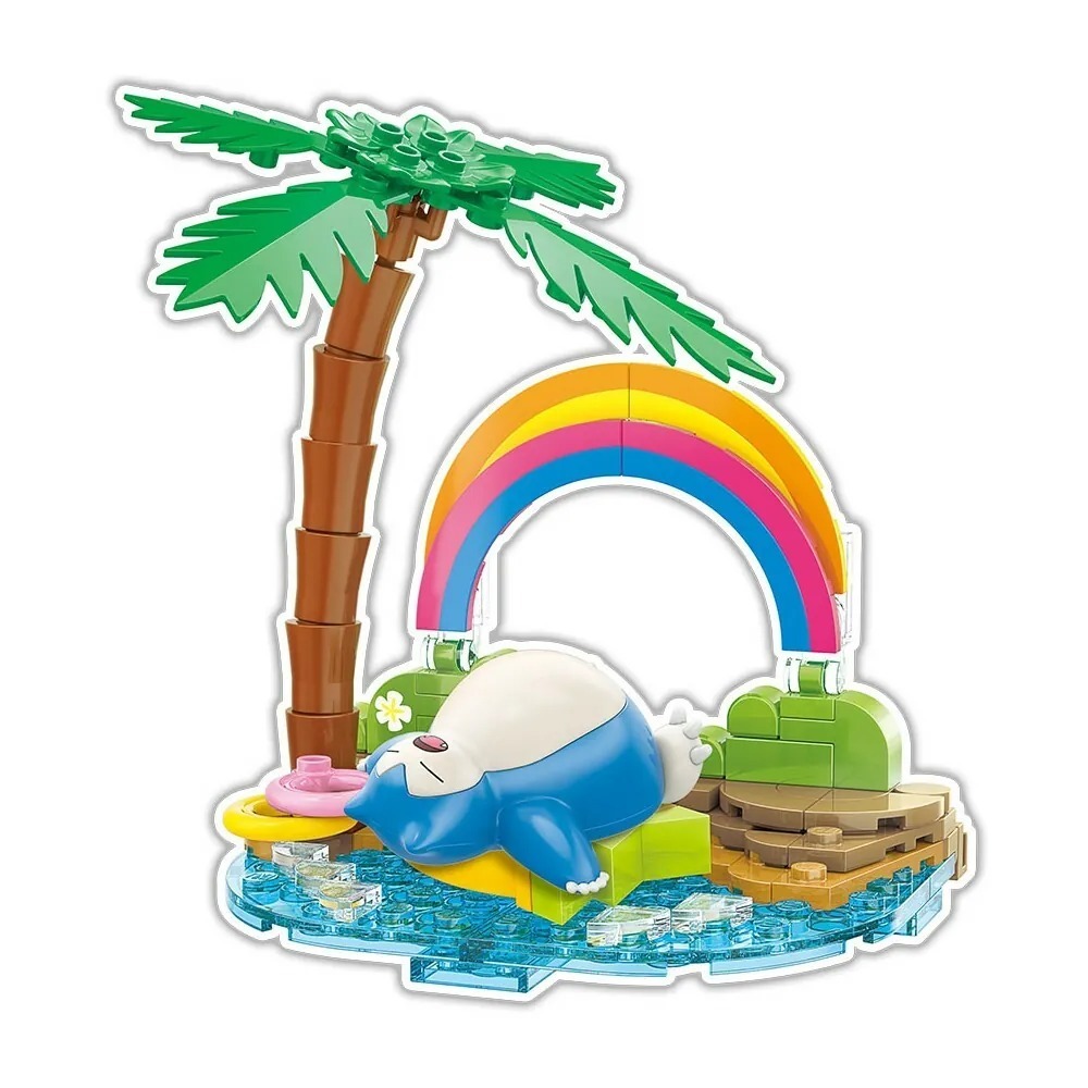 Qman 寶可夢小場景積木 卡比獸的休憩時間