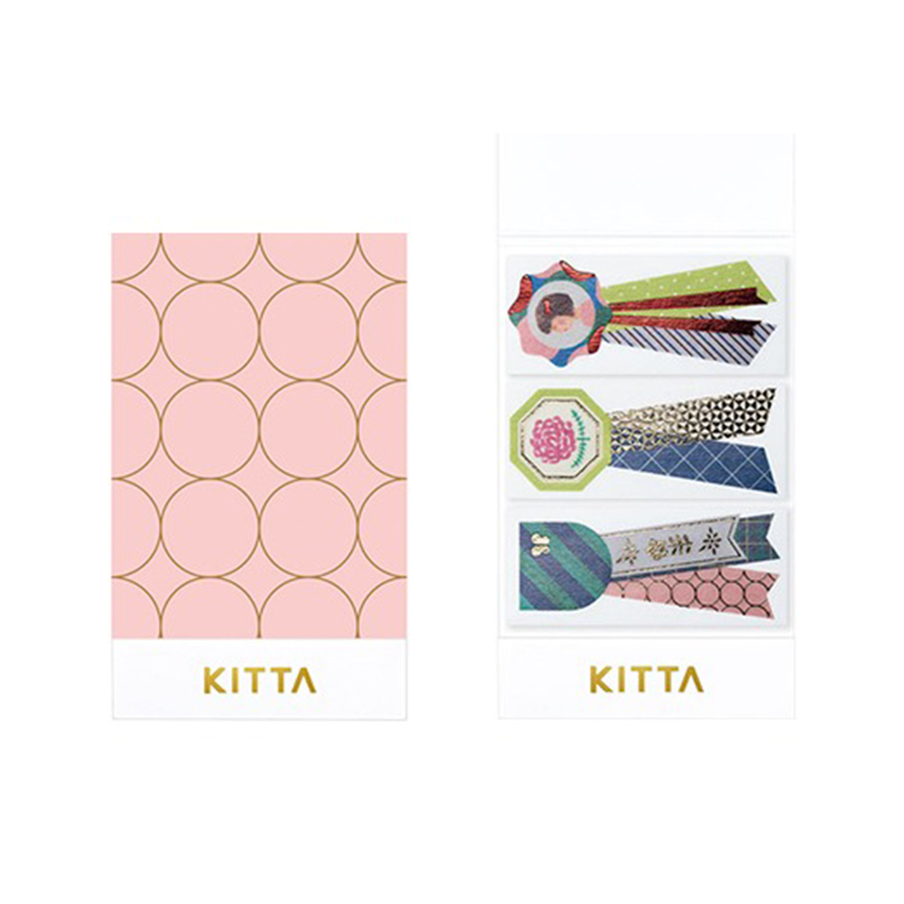 KITTA隨身攜帶和紙膠帶 箔押限定款_獎章 金箔銅箔(KITL008)