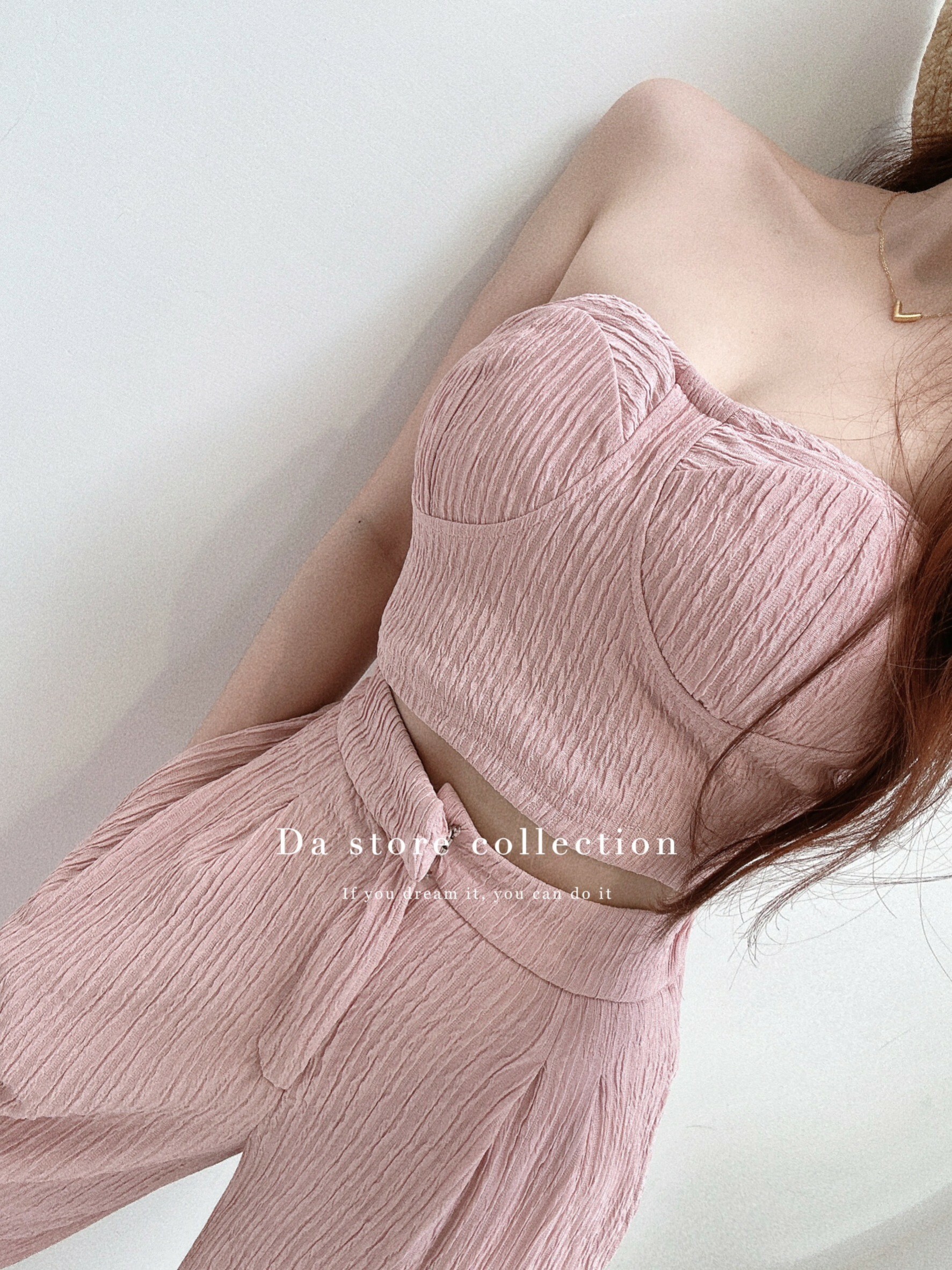 夏日微光皺皺馬甲套裝/三色