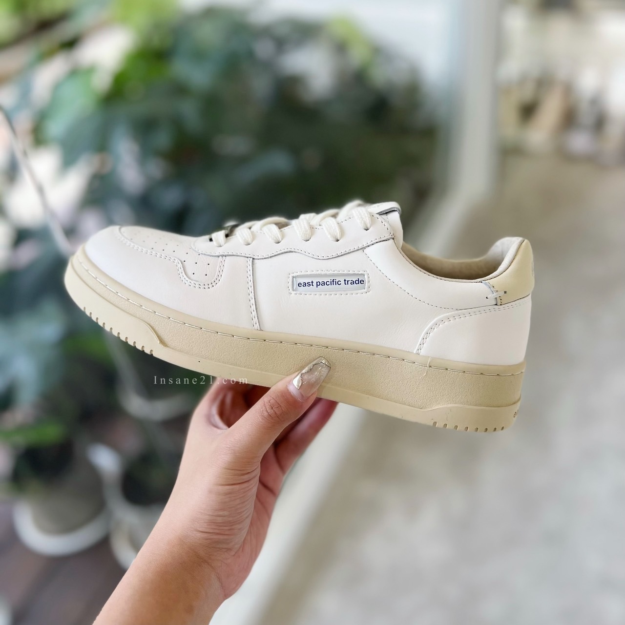 EAST PACIFIC TRADE 韓國EPT COURT白 復古奶油底 牛皮休閒鞋