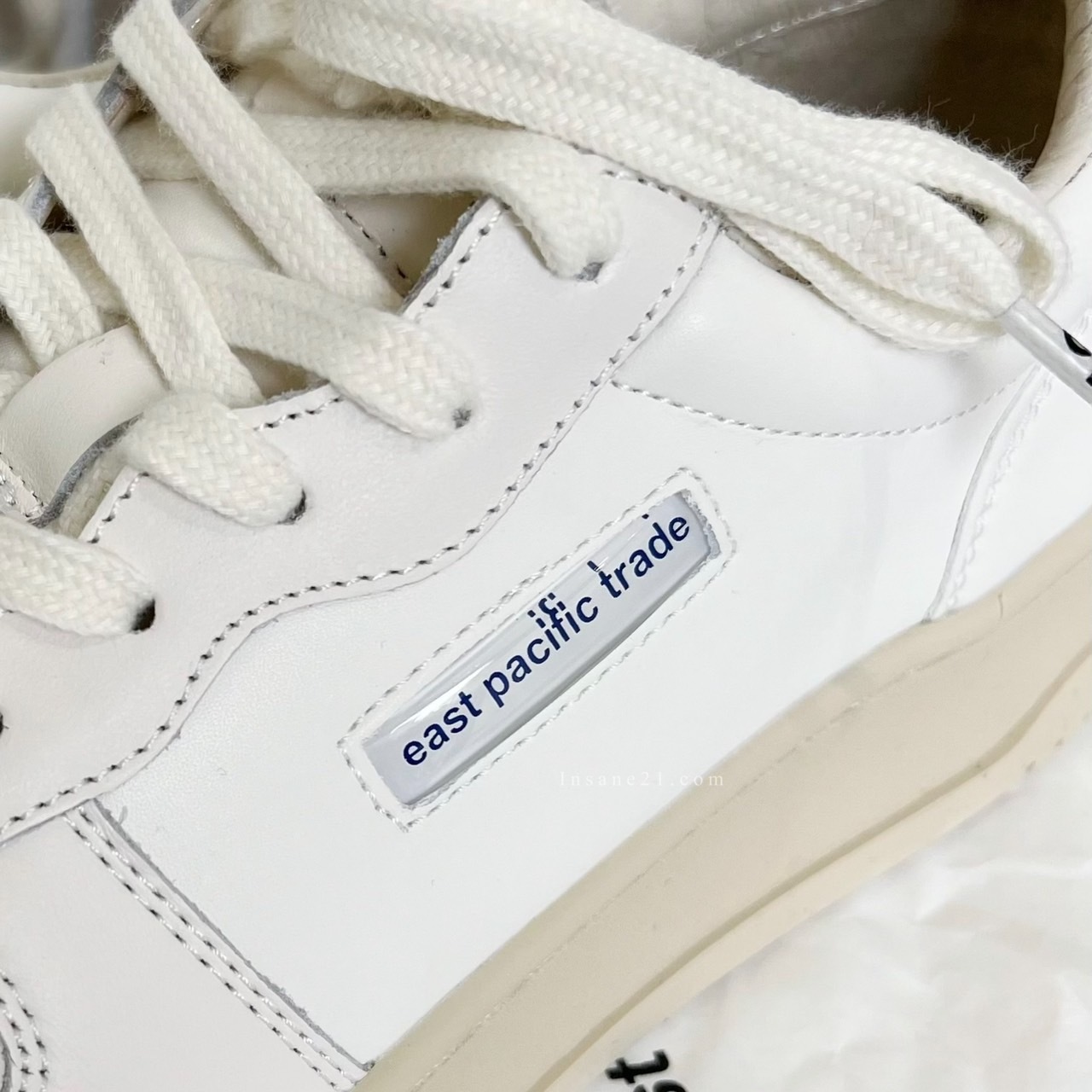 EAST PACIFIC TRADE 韓國EPT COURT白 復古奶油底 牛皮休閒鞋