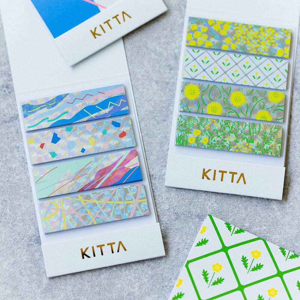 KITTA隨身攜帶和紙膠帶 鐳射款 玻璃紙_花(KITP004)