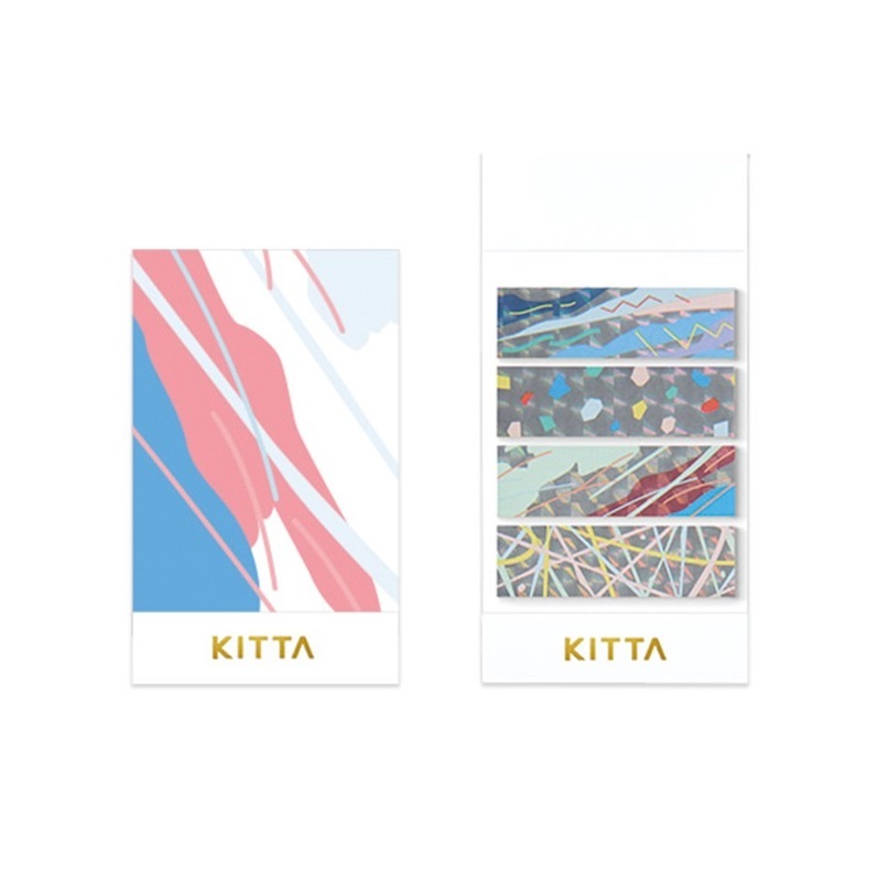 KITTA隨身攜帶和紙膠帶 鐳射款 玻璃紙_幾何(KITP003)