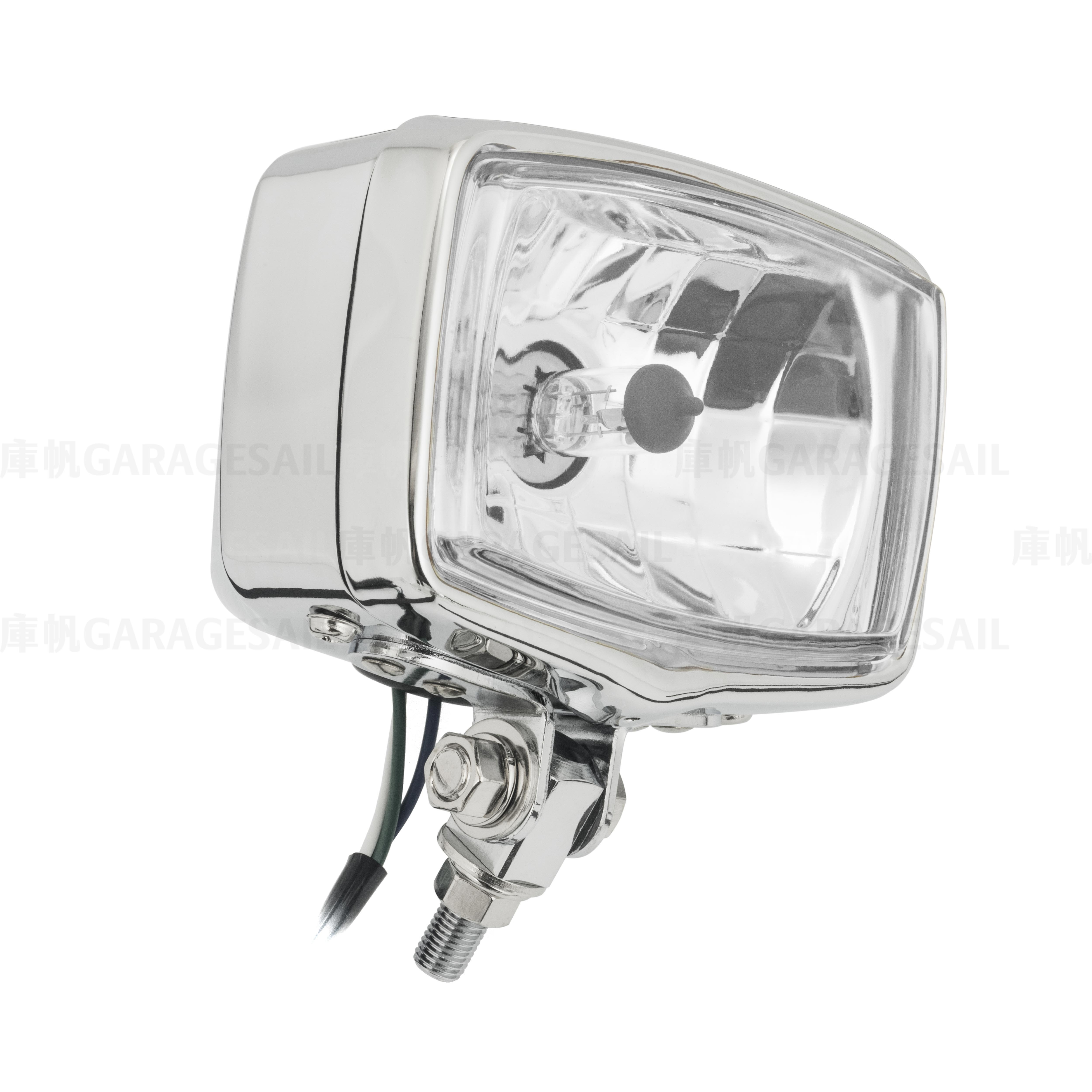 長方形 下鎖式 大燈 電鍍銀