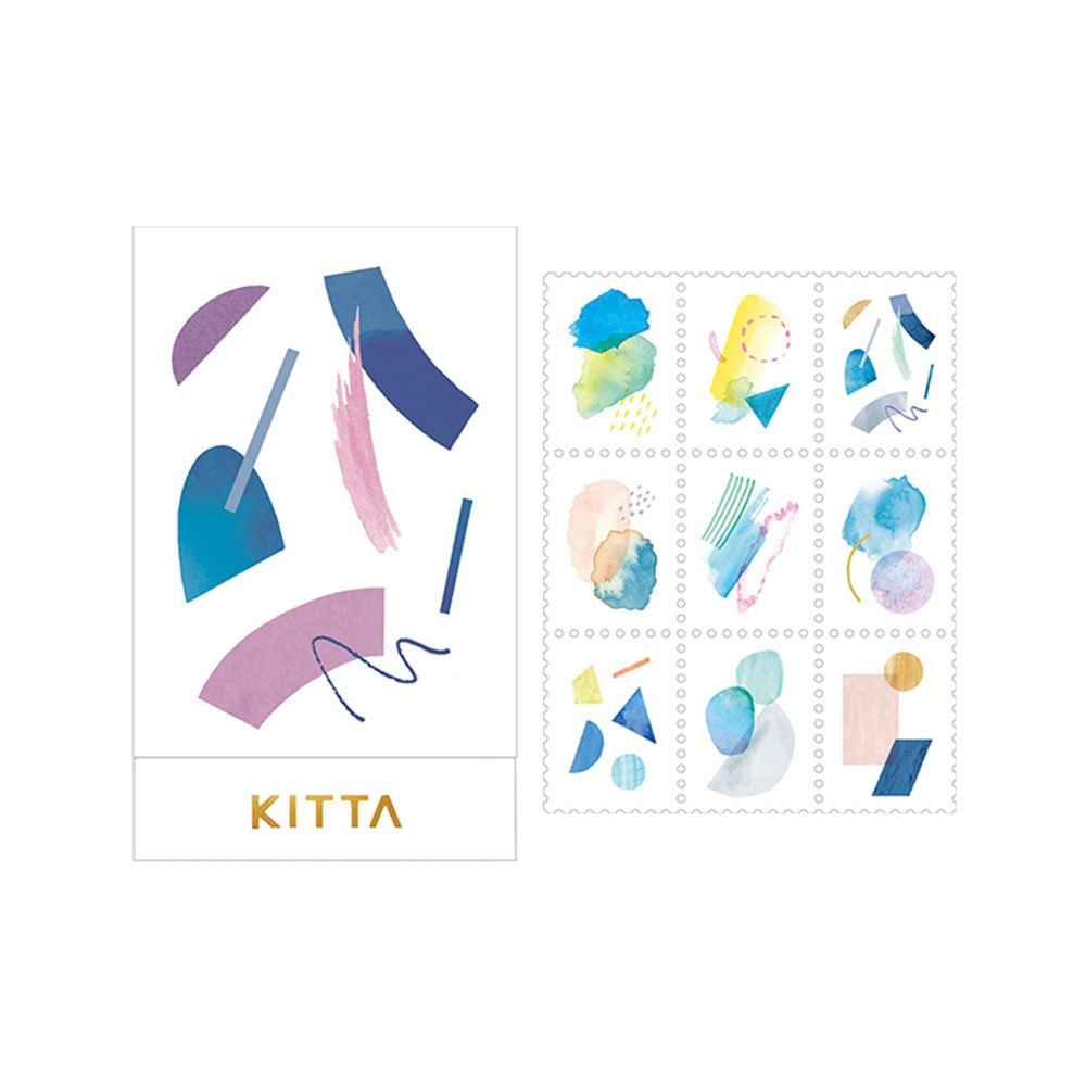 KITTA隨身攜帶和紙膠帶 郵票貼紙_幾何(KITP006)