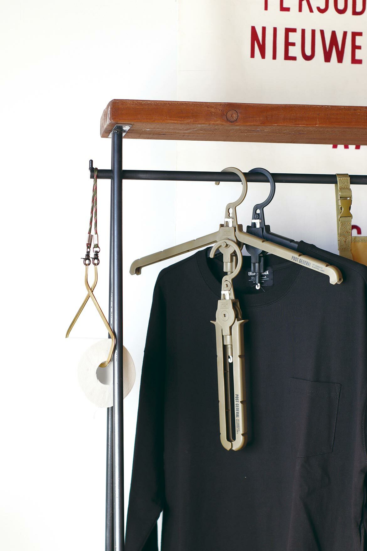 【post general】多用途可折疊式收納衣架 (2入組)