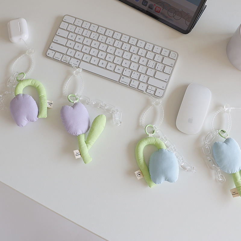 《2752》鬱金香奶油色拼色吊飾