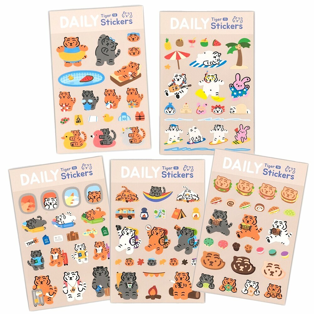 Muzik Tiger Sticker－Daily Tiger Series (Korean Stationery Brand)