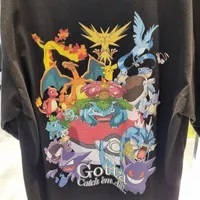 [S] ADLV POKEMON GOTTA SHORT SLEEVE T-SHIRT,BLACK, ADLV23SS-SSPKGT-BLK (SAV221)