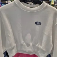 [S] ADLV CIRCLE PATCH CROPPED SWEATSHIRT,WHITE, ADLV23SS-SWCACW-WHT (SAV229)