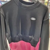 [S] ADLV CIRCLE PATCH CROPPED SWEATSHIRT,BLACK, ADLV23SS-SWCACW-BLK (SAV230)