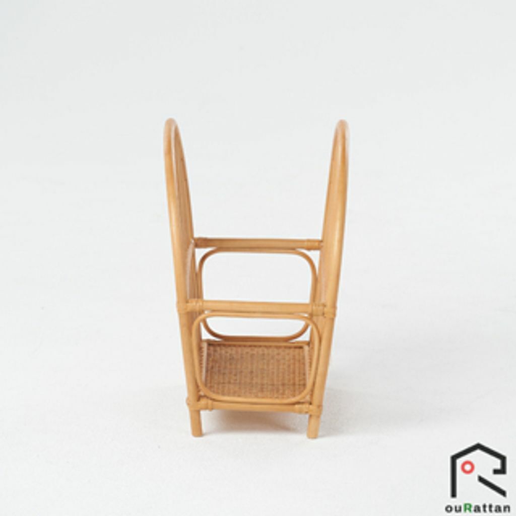 【 ouRattan 窩籐】 北歐ins風籐製書報架（貝殼型）