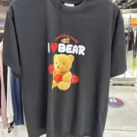 [S] ADLV I LOVE TEDDY BEAR SHORT SLEEVE T-SHIRT,BLACK, ADLV22SS-SSAILT-BLK (SAV235)