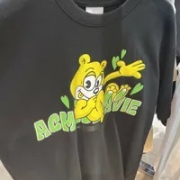 [S] ADLV RETRO HEART BEAR SHORT SLEEVE T-SHIRT,BLACK, ADLV23SS-SSARHB-BLK (SAV238)