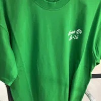 [S] ADLV SCRIPT LOGO PRINTING SHORT SLEEVE T-SHIRT,GREEN, ADLV23SS-SSLSCB-GRN (SAV240)