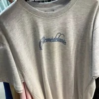 [S] ADLV TWINKLE SCRIPT LOGO BASIC SHORT SLEEVE T-SHIRT,MELANGE GREY, ADLV23SS-SSBTWS-MEL (SAV241)