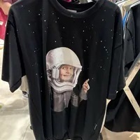 [S] ADLV BABY FACE SPACE TRAVEL SHORT SLEEVE T-SHIRT,BLACK, ADLV21SS-SSBKBF-SPT (SAV243)