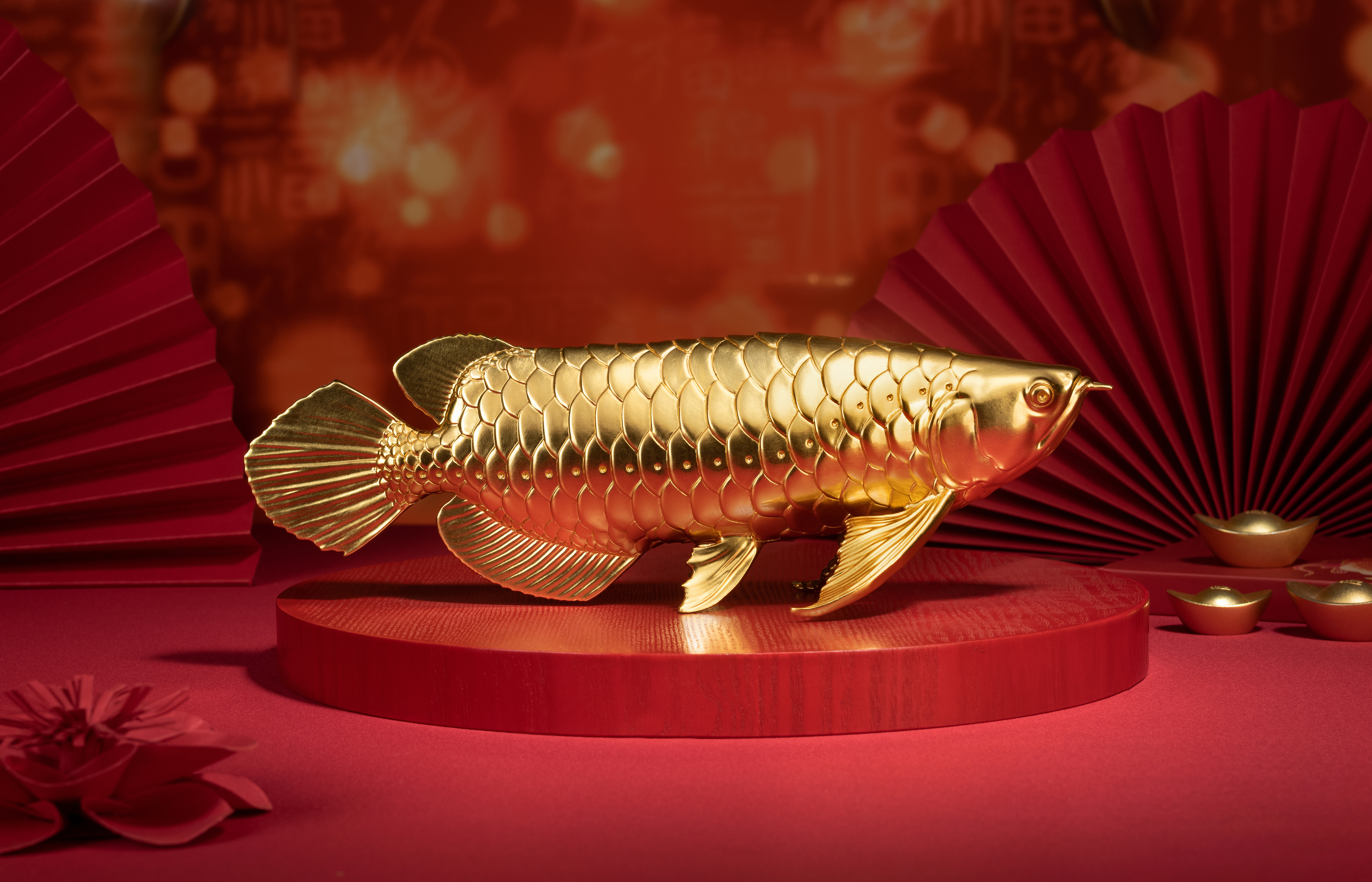 金魚置物 金魚銅像 銅雕ティーポット 金属工芸品 金龍魚 金龍魚｜銅作工藝品
