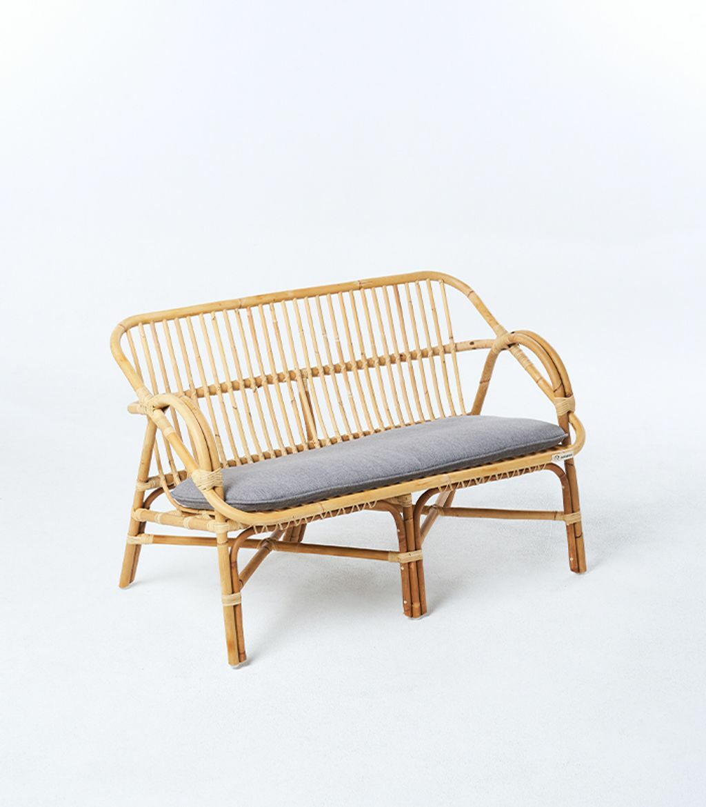 【 ouRattan 窩籐】雙人藤製沙發椅