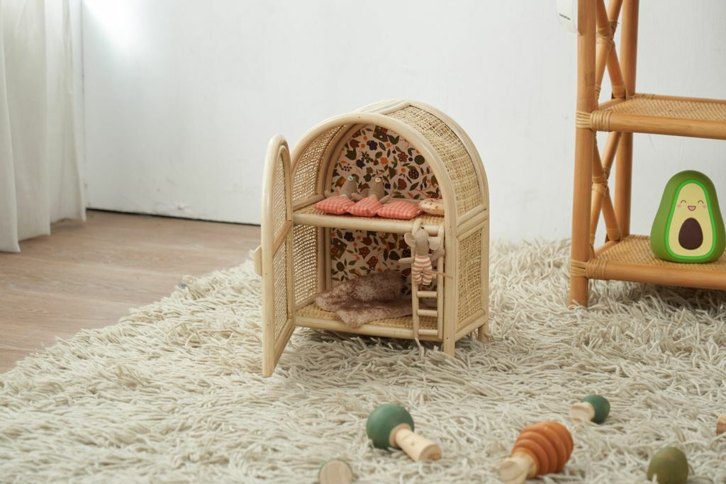 【 ouRattan 窩籐】雙層藤編迷你櫃