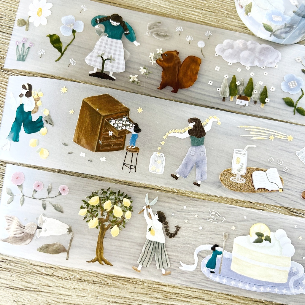 森空 Ivy Snow．Lemon Tree 檸檬樹 4cm霧面PET膠帶 <整捲/分裝>