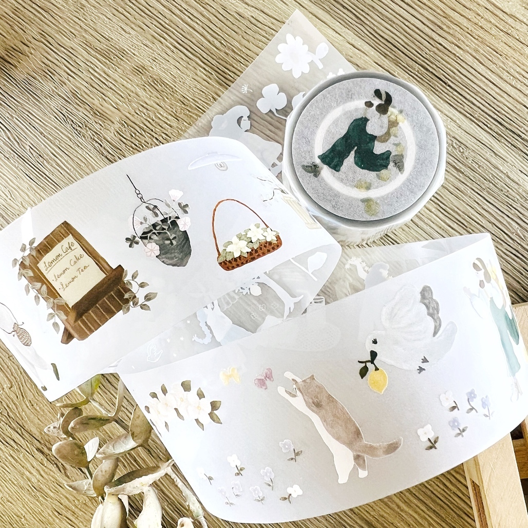 森空 Ivy Snow．Lemon Tree 檸檬樹 4cm霧面PET膠帶 <整捲/分裝>