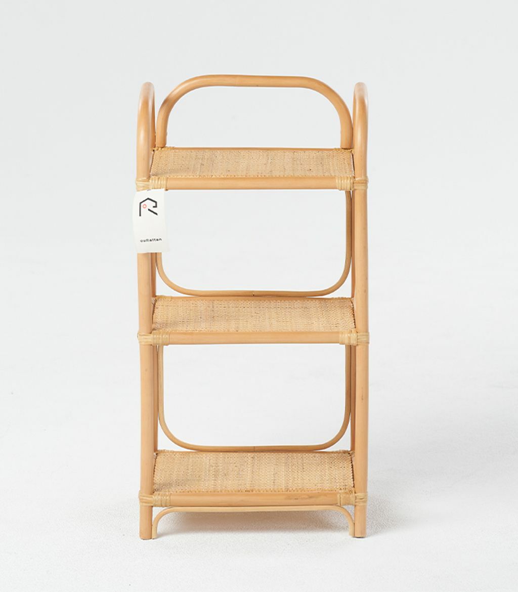 【 ouRattan 窩籐】籐製三層邊桌架