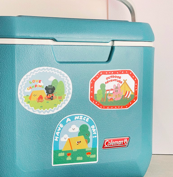 微醺斑比 露營戶外風格 防水大貼紙