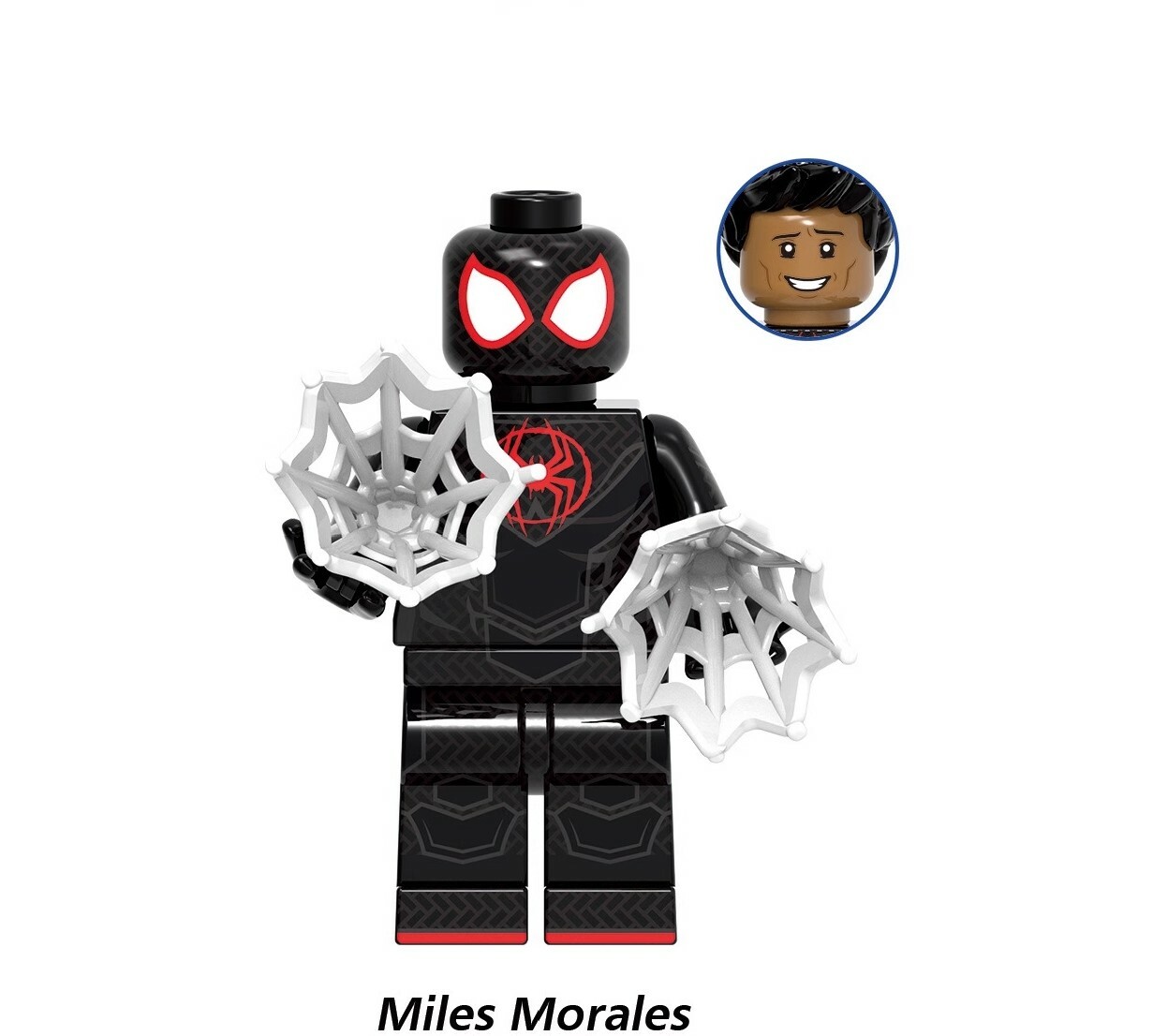 Miles Morales Spiderman Custom Marvel Super Heroes Minifigs Minifigures Fit Lego GH0185