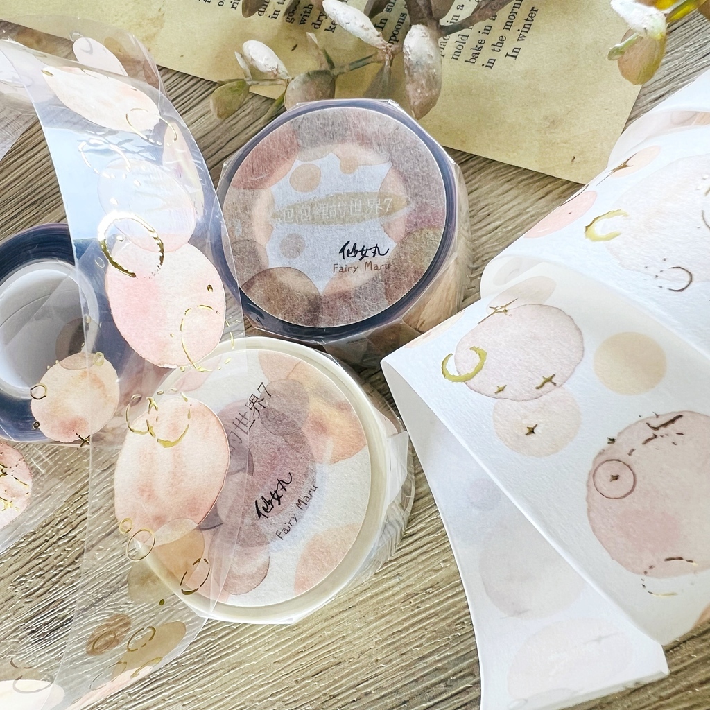 仙女丸Fairy Maru．泡泡裡的世界7  亮面PET/日本和紙膠帶 <整捲/分裝>
