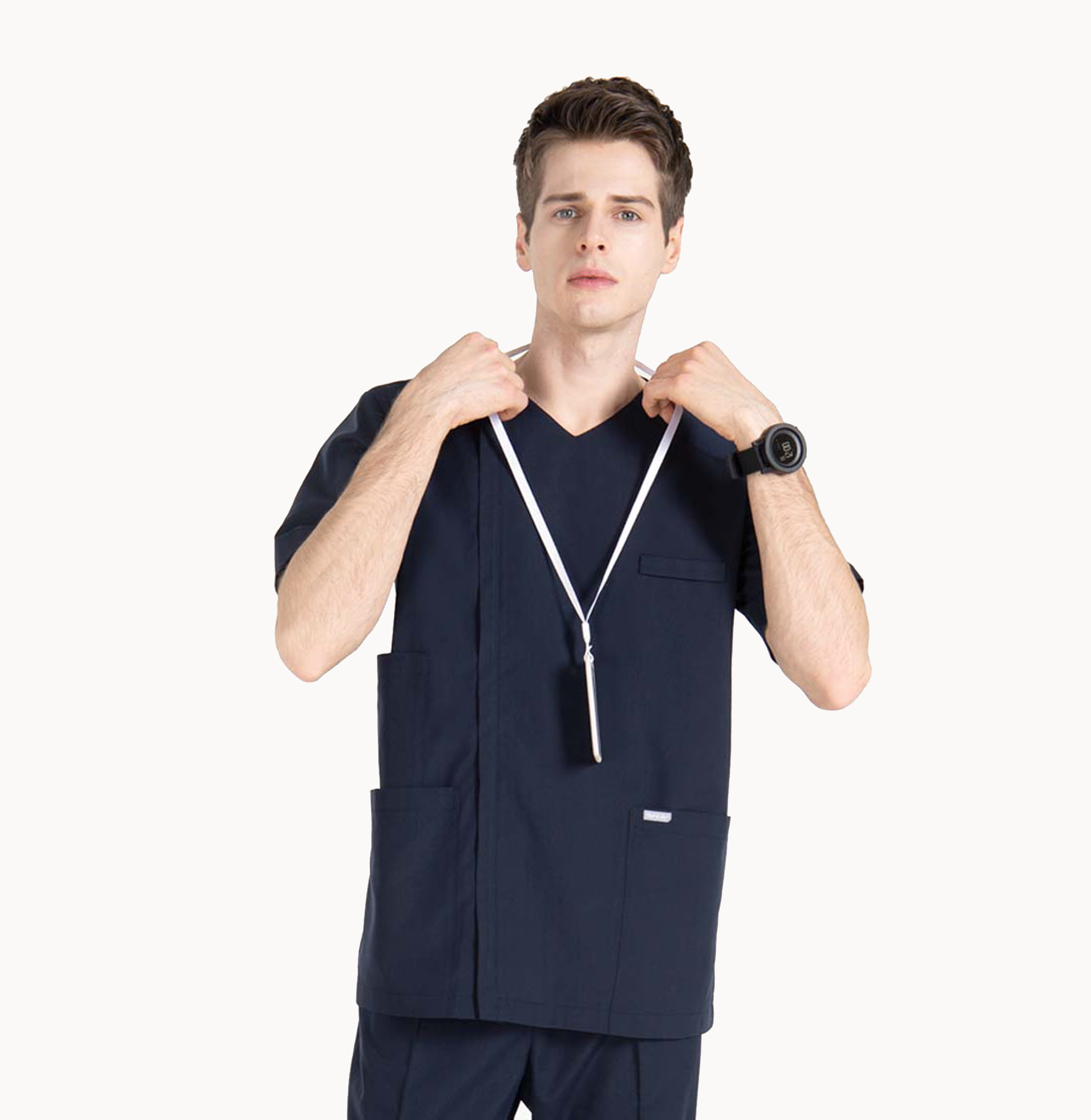 20510 COTTON-LIKE 男款刷手服 深海藍