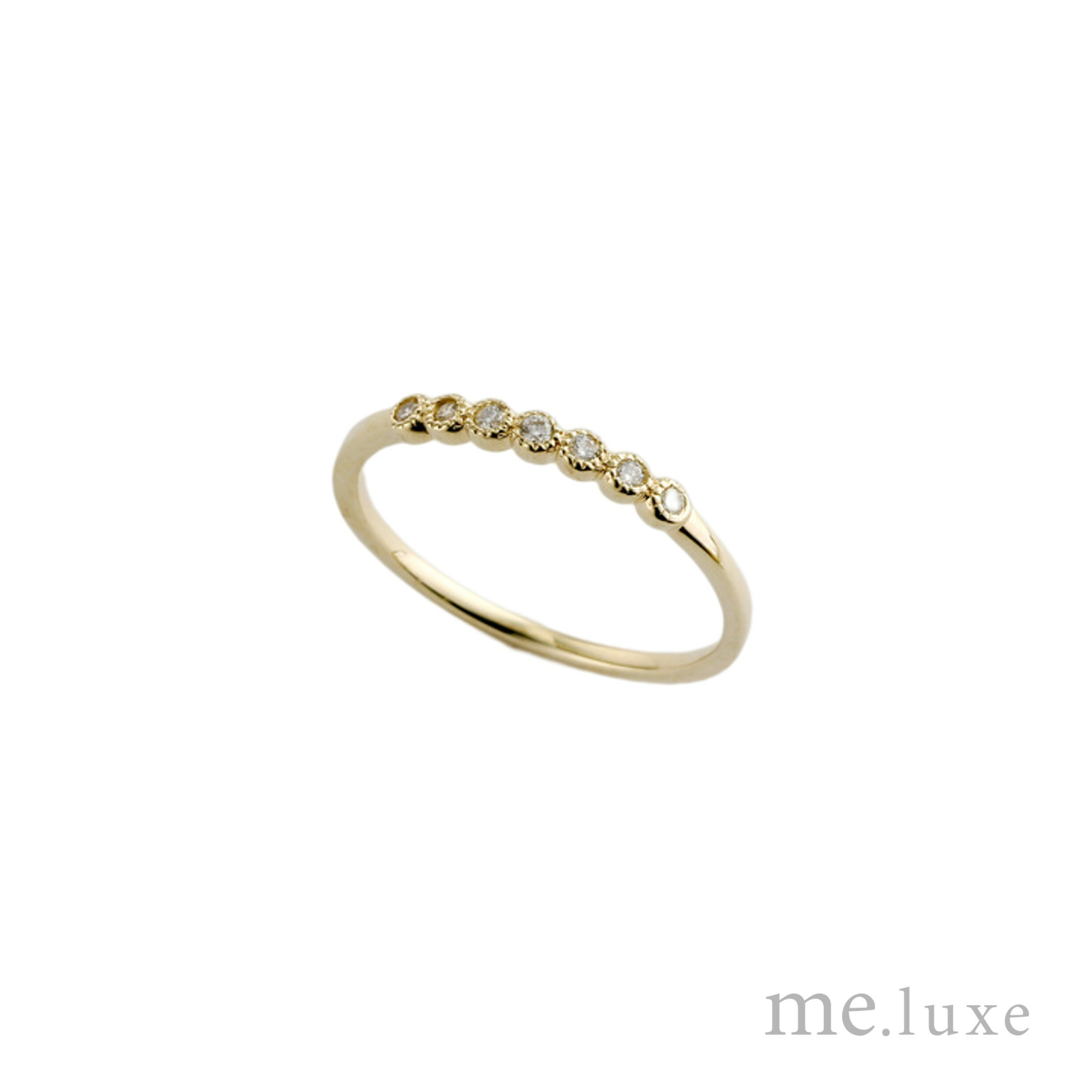 【me.luxe】K10黃K7分鑲鑽石戒