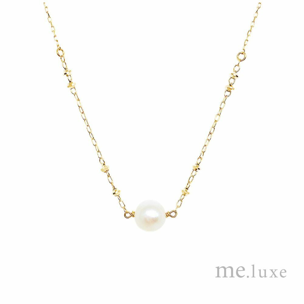 【me.luxe】K10黃K珍珠鍊5mm