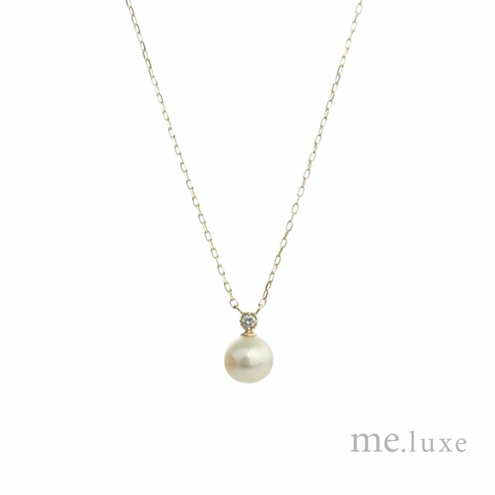 【me.luxe】K10珍珠鑽石鍊