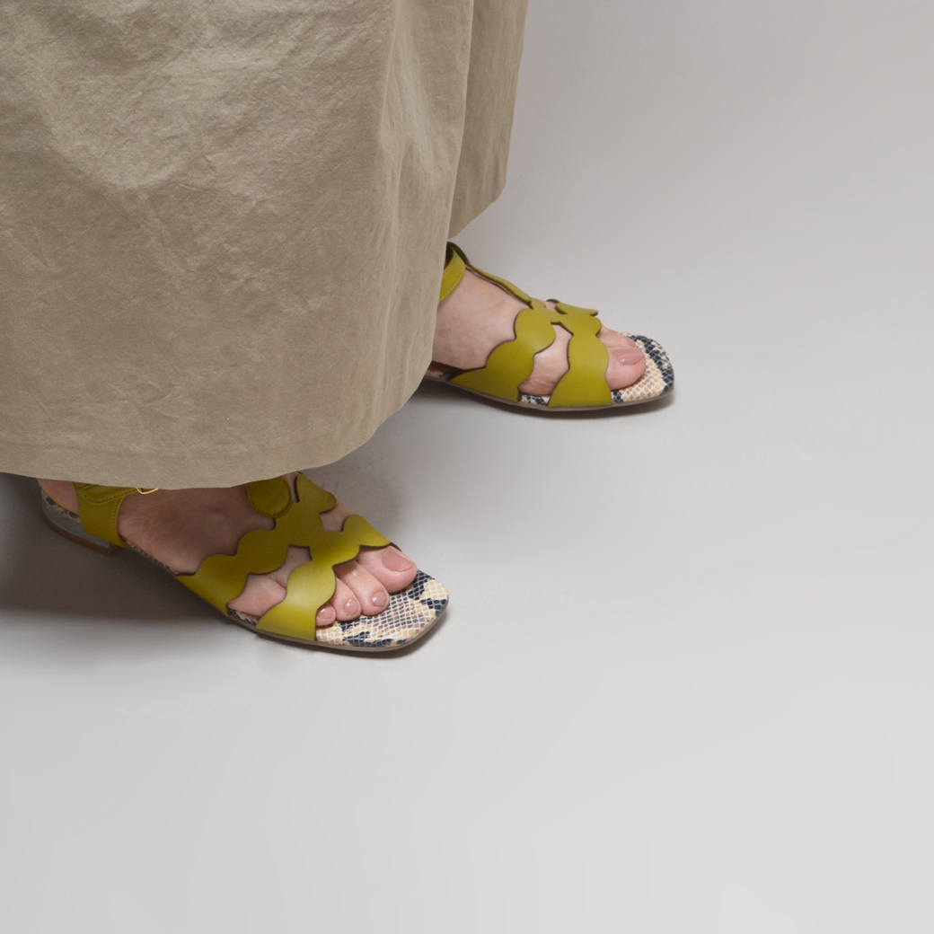 8611 抹茶波提 甜甜圈涼鞋