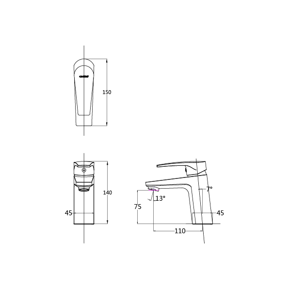凱撒 單孔面盆龍頭 B390CW/BT390CW