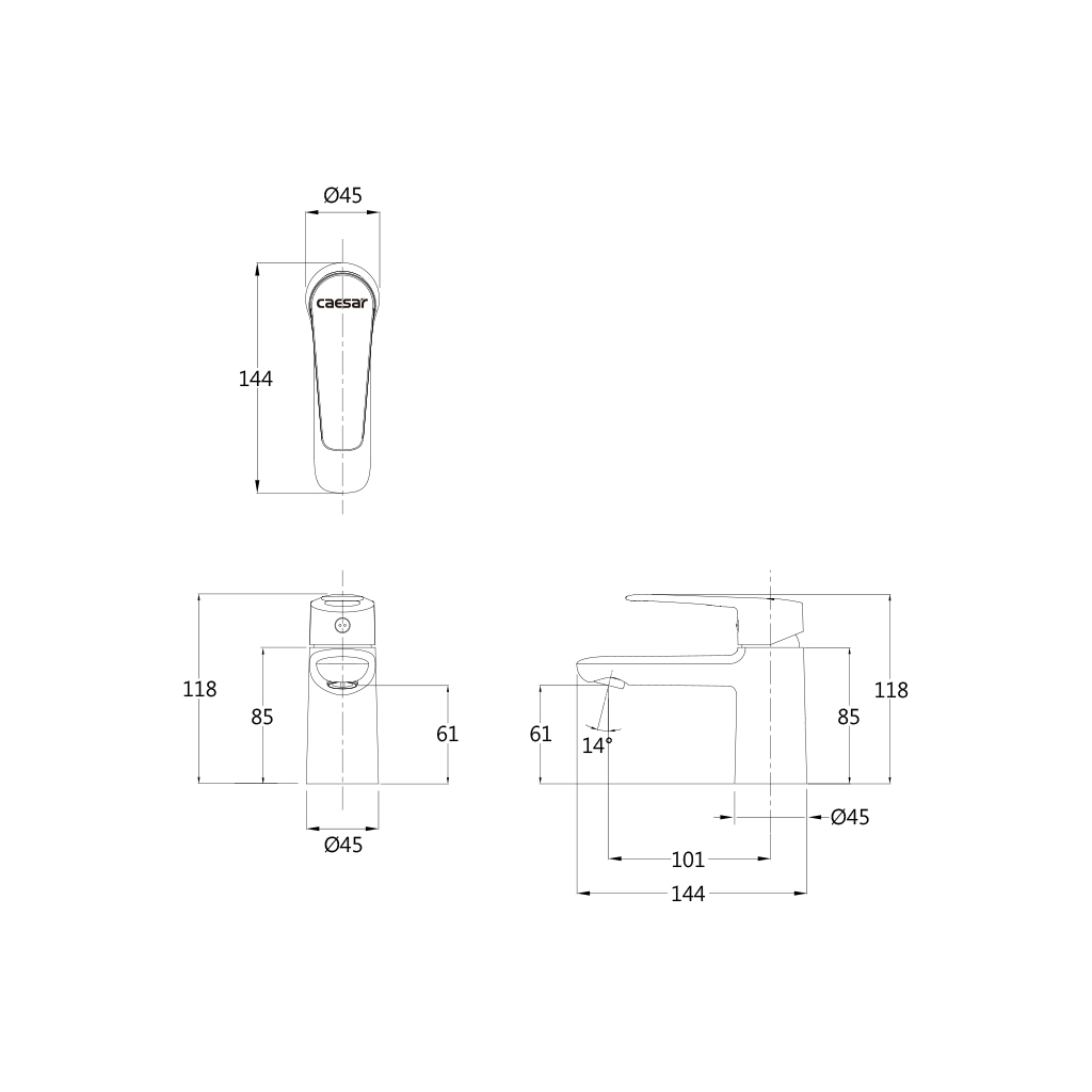 凱薩 單孔面盆龍頭 B380C,BT380C,B382C