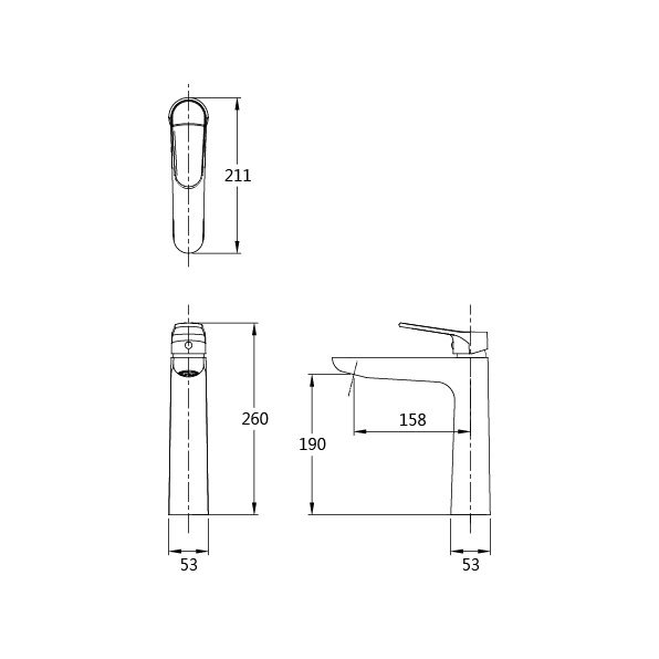 凱撒 加長單孔面盆龍頭 B701C / BT701C