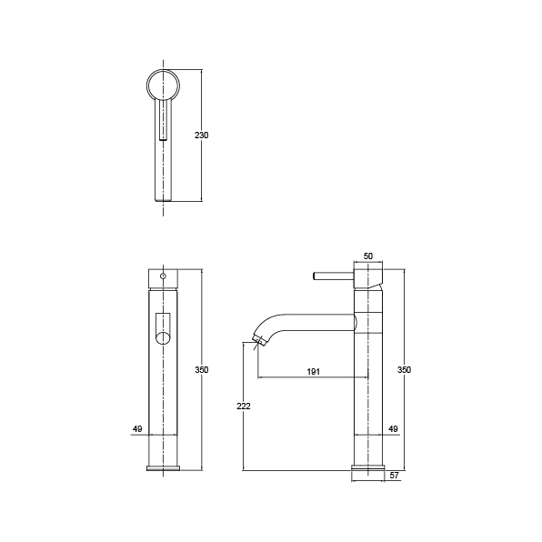 凱撒 加長單孔面盆龍頭 B223C / BT223C