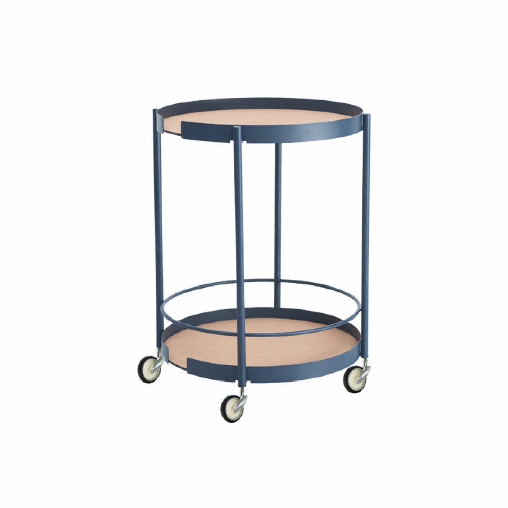 DESIGN BITE圓形推車,午夜藍色,營造出輕鬆又簡約中發揮功能的設計。