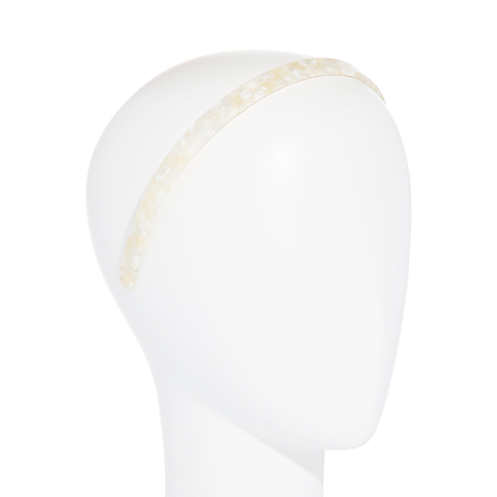 FRANCE LUXE 1/2吋經典髮箍〈璀璨白〉