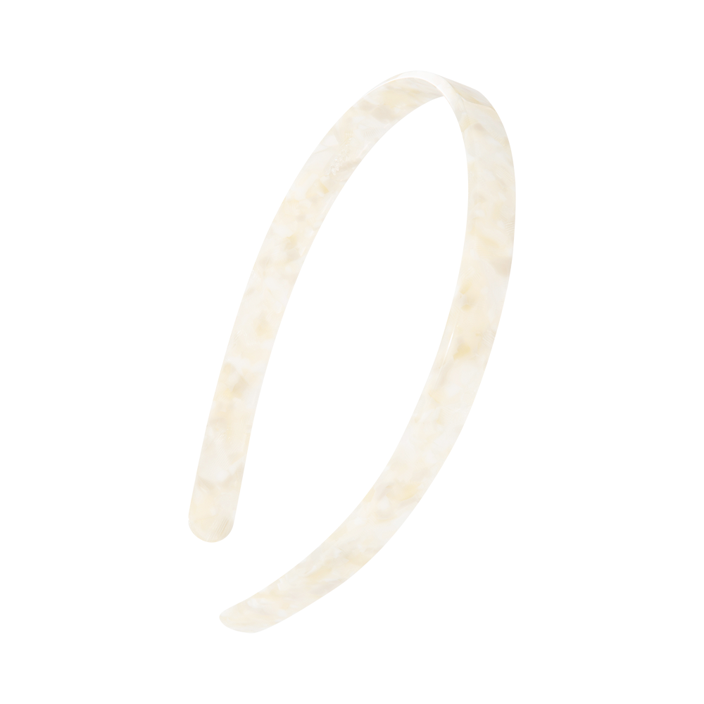 FRANCE LUXE 1/2吋經典髮箍〈璀璨白〉